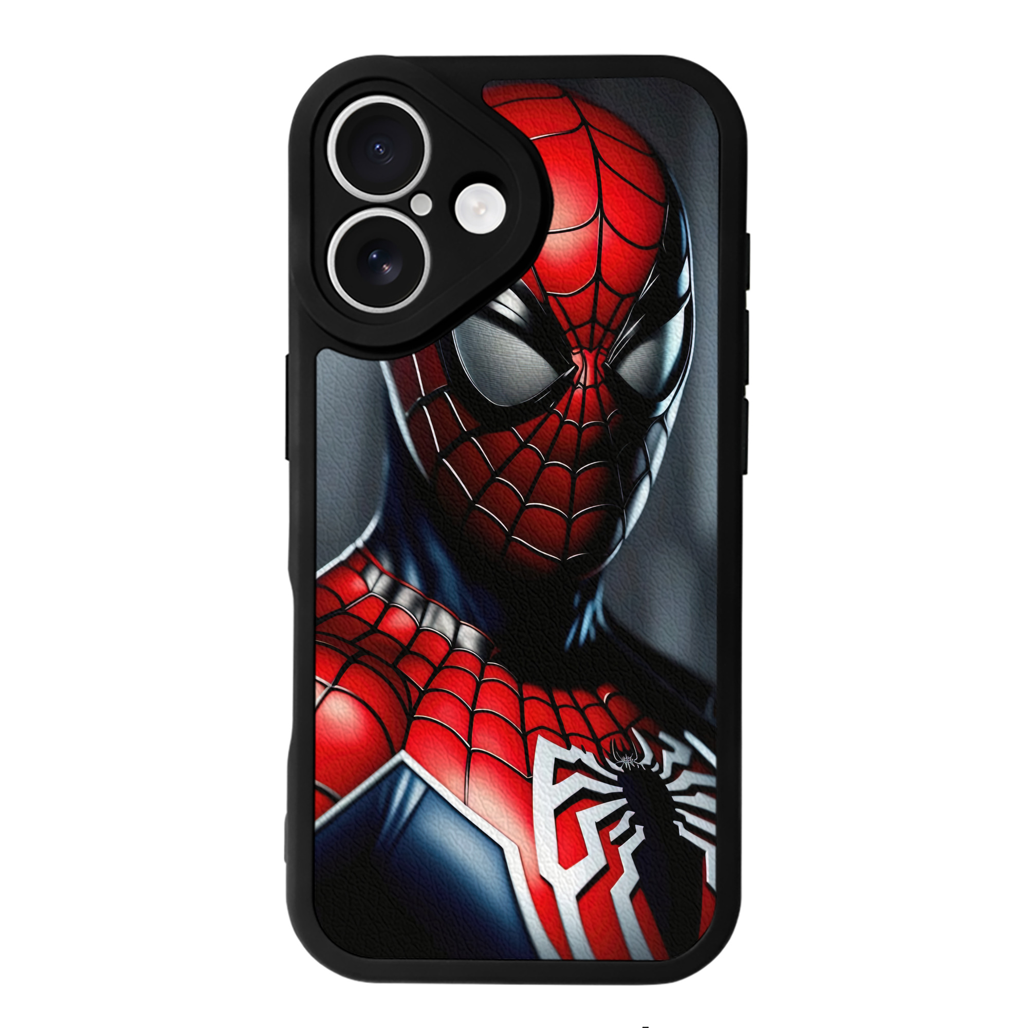 Spider Man スパイダーマン 【iPhone 16シリーズ対応】シリコンスマホケース（レザー調） 材質：シリコン